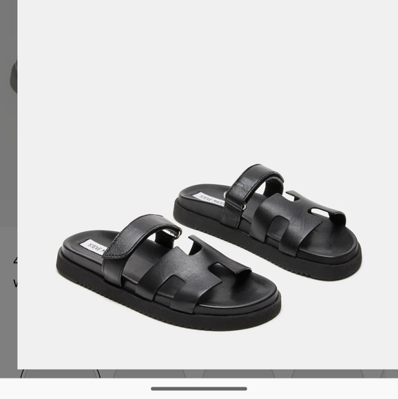Steve Madden MAYVEN BLACK LEATHER sandals - Picture 2 of 2